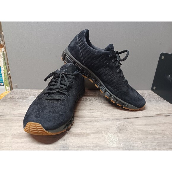 Asics Gel-Quantum 360 Men's Size 10 US 1021A105 Midnight Black Gum Leather Shoes - Picture 1 of 12